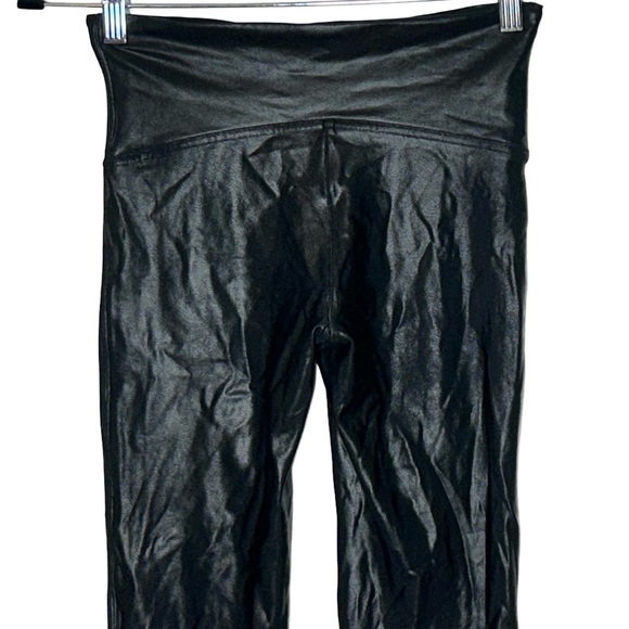 Spanx By Sara Blakely Black Faux Leather Leggings, Size Medium - Picture 6 of 12
